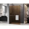 Mexen Kioto+ Duschwand mit Ablage Walk-in 80 x 200 cm, Bronze 8 mm, Gun Metal - 800-080-121-95-32