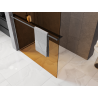 Mexen Kioto+ Duschwand mit Ablage Walk-in 100 x 200 cm, Bronze 8 mm, Gun Metal - 800-100-121-95-32
