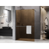 Mexen Kioto+ Duschwand mit Ablage Walk-in 110 x 200 cm, Bronze 8 mm, Gun Metal - 800-110-121-95-32