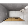 Mexen Kioto+ Duschwand mit Ablage Walk-in 100 x 200 cm, Bronze 8 mm, gebürsteter Nickel - 800-100-121-97-32
