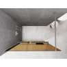 Mexen Kioto+ Duschwand mit Ablage Walk-in 110 x 200 cm, Bronze 8 mm, gebürsteter Nickel - 800-110-121-97-32
