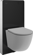 Mexen Lena Aufputz-WC-Set mit pneumatischem Rahmen Tex Air G mit WC-Schüssel und Softclose-Sitz, hellgrau matt