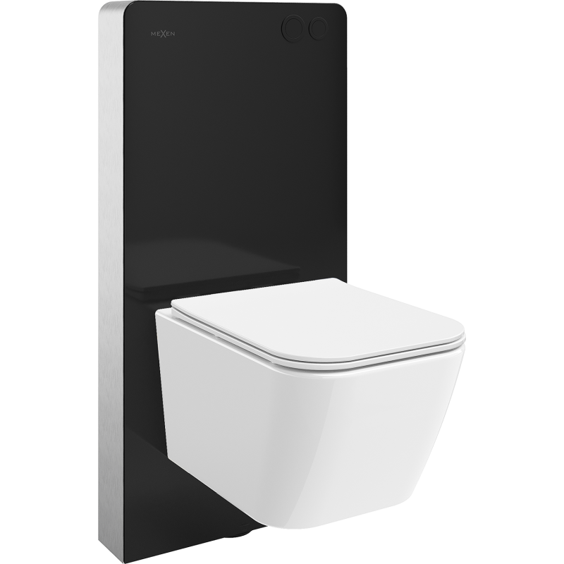 Mexen Madox WC-Aufputz-Set pneumatischer Tex Air G Rahmen mit WC-Schüssel und Soft-Close-Sitz, weiß - 615030154000A-70