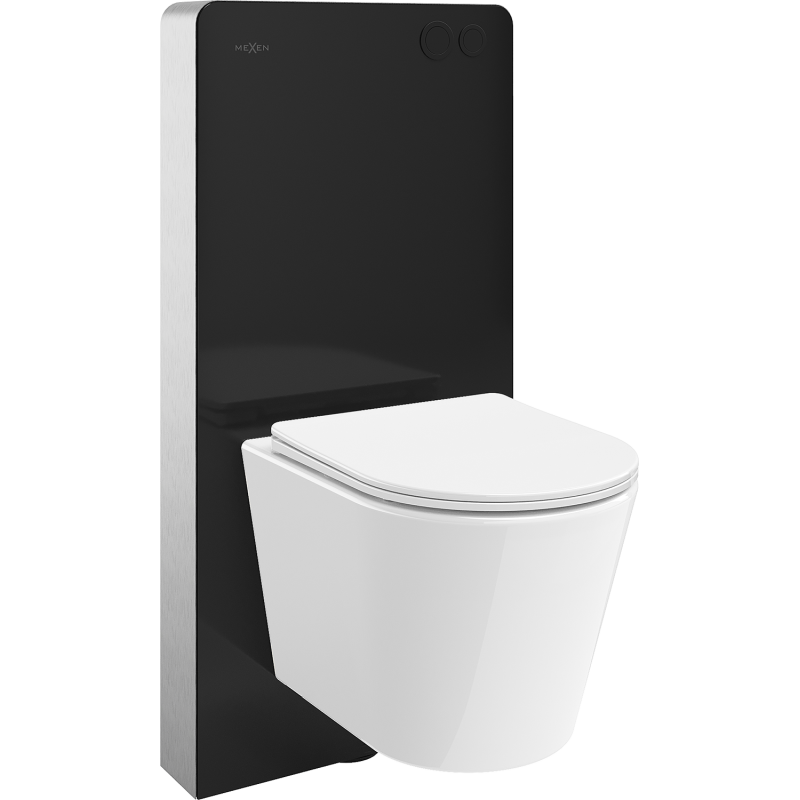 Mexen Rico Unterputz-WC-Set pneumatischer Rahmen Tex Air G mit WC-Schüssel Tornado und langsam schließendem Deckel weiß