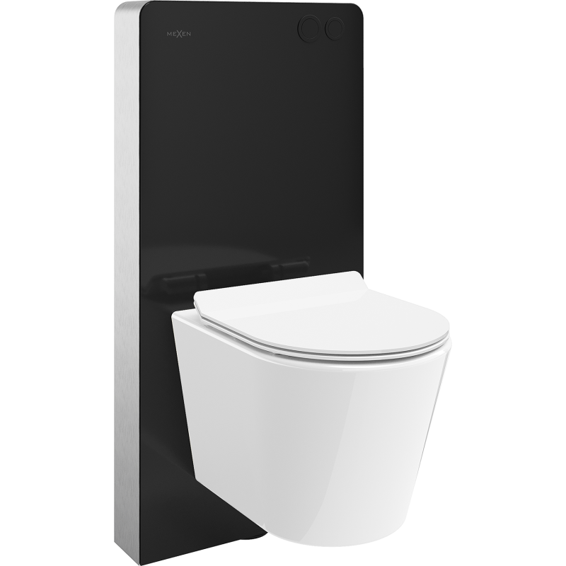 Mexen Rico WC-Aufputz-Set mit pneumatischem Tex Air G Rahmen, WC-Schüssel und Absenkautomatik, weiß - 615030724000A-70