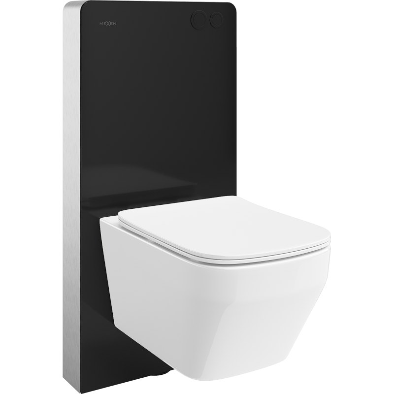Mexen Riva Aufputz-WC-Set pneumatische Tex Air G Rahmen mit WC-Schüssel Tornado und Soft-Close-Sitz weiß - 615030630200TA-70
