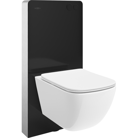Mexen Timo Unterputz-WC-Set pneumatischer Tex Air G Rahmen mit WC-Tornado-Schüssel und Absenkautomatik, weiß - 615030650200TA