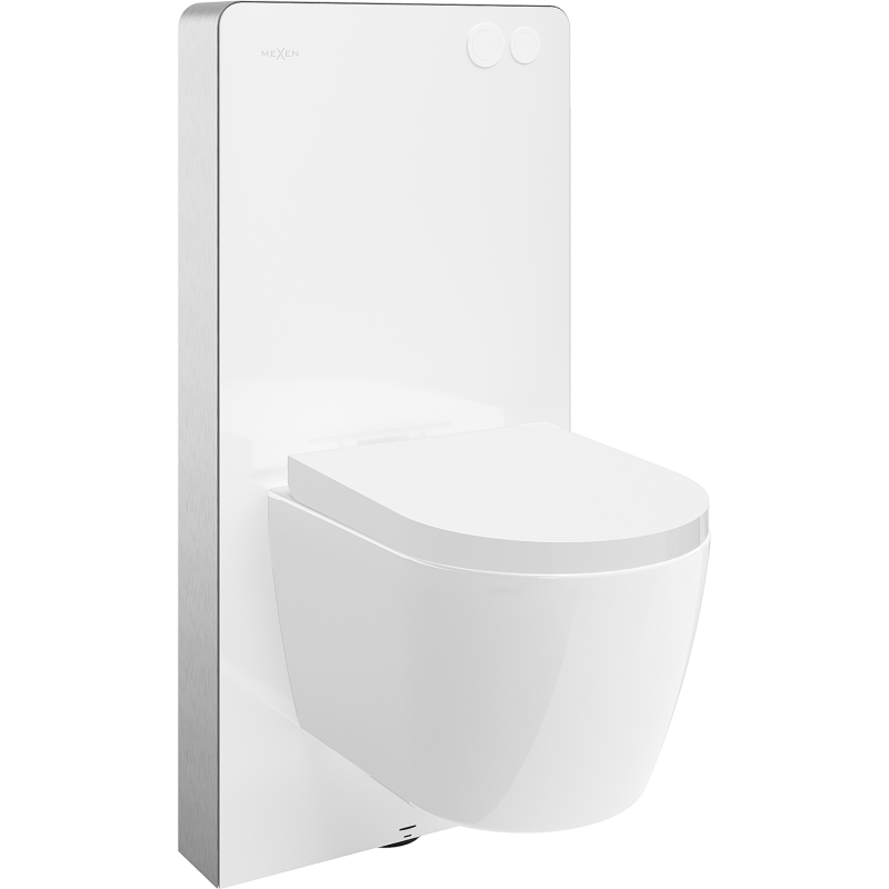 Mexen Carmen Überputz-WC-Set pneumatischer Tex Air G Rahmen mit WC-Schüssel und Soft-Close-Sitz, weiß - 615030880200A-20