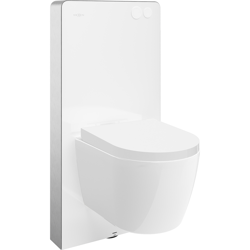 Mexen Carmen WC-Unterputz-Set pneumatischer Rahmen Tex Air G mit WC-Schüssel Tornado und Soft-Close-Sitz, weiß -