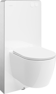 Mexen Carmen Unterputz-WC-Set mit pneumatischer Tex Air G Betätigung, WC-Schüssel und Soft-Close-Sitz, weiß