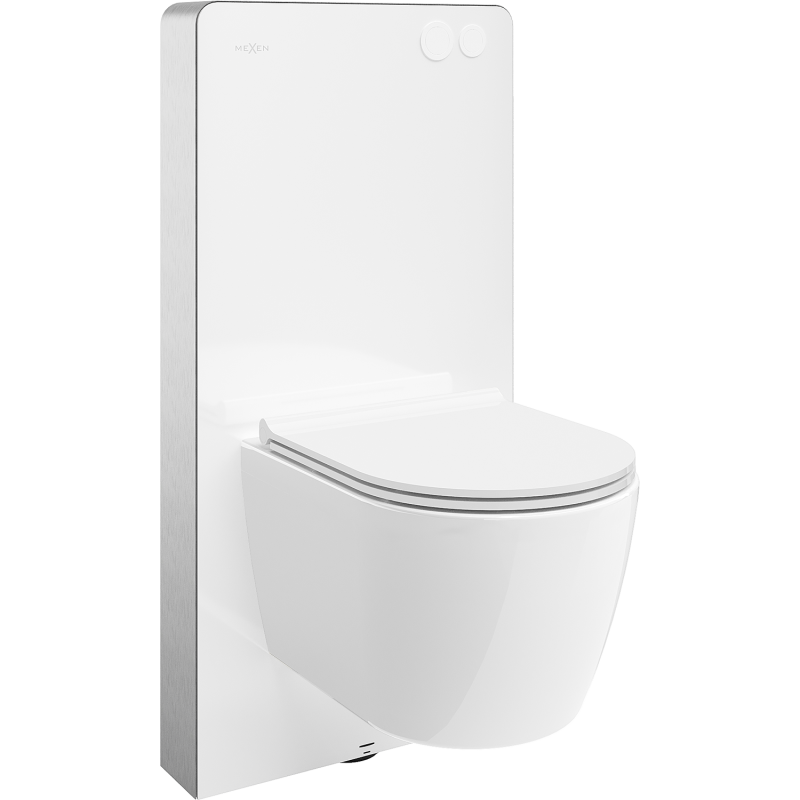 Mexen Carmen Aufputz-WC-Set Tex Air G mit pneumatischem Rahmen, WC-Schüssel Tornado und Softclose-Sitz, weiß - 615030880500TA