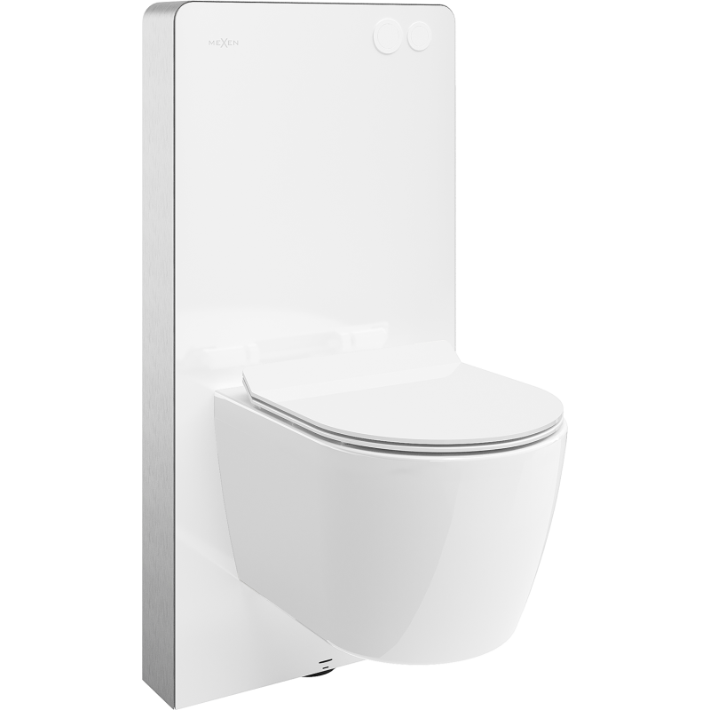 Mexen Carmen Aufputz-WC-Set mit pneumatischem Tex Air G Gestell, WC-Schüssel und Absenkautomatik-Sitz, weiß - 615030884000A-20