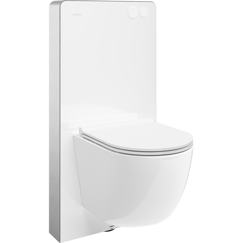 Mexen Lena Oberputz-WC-Set mit pneumatischem Tex Air G Tragrahmen, WC-Schüssel und Softclose-Sitz, weiß - 615030220500A-20