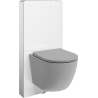 Mexen Lena Wandmontierte WC-Garnitur mit pneumatischem Tex Air G Rahmen, WC-Schüssel und Soft-Close-Sitz, hellgrau matt