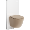 Mexen Lena Aufputz-WC-Set mit pneumatischem Tex Air G Rahmen, WC-Schüssel und Soft-Close-Sitz, Cappuccino matt