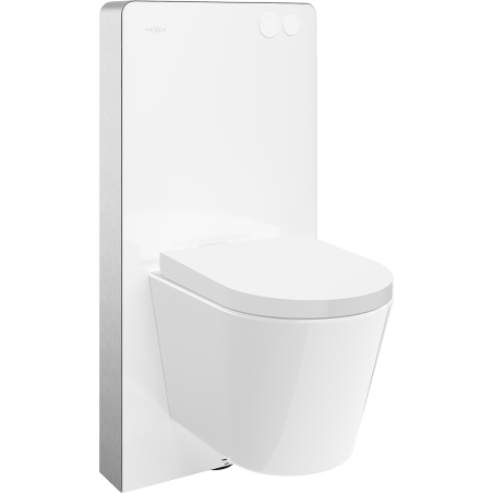 Mexen Rico Aufputz-WC-Set Tex Air G mit pneumatischem Rahmen, WC-Schüssel und langsam schließendem Sitz, weiß