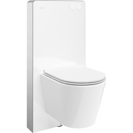 Mexen Rico Unterputz-WC-Satz mit pneumatischem Rahmen Tex Air G mit WC-Schüssel Tornado und Softclose-Deckel, weiß