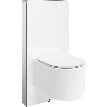 Mexen Sofia Aufputz-WC-Set pneumatischer Rahmen Tex Air G mit WC-Schüssel und Softclose-Sitz, weiß - 615030544000A-20