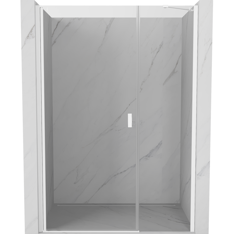 Mexen Mist-B Schwingtür Duschkabine 100 cm, transparent, weiß - 8A2-100-001-20-00