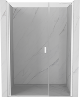 Mexen Mist-B schwenkbare Duschkabinentür 110 cm, transparent, weiß - 8A2-110-001-20-00