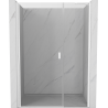 Mexen Mist-B aufklappbare Duschabtrennung 115 cm, transparent, weiß - 8A2-115-001-20-00