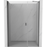 Mexen Mist-B Duschdrehtür 95 cm, transparent, gebürstetes Kanongrau - 8A2-095-001-66-00