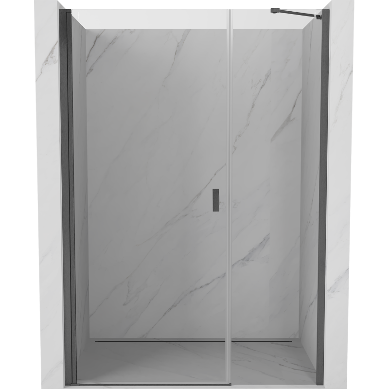 Mexen Mist-B Klappbare Duschttür 105 cm, transparent, gun gray gebürstet - 8A2-105-001-66-00