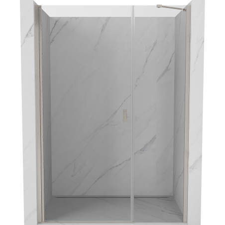 Mexen Mist-B Duschflügeltür 105 cm, transparent, gebürsteter Nickel - 8A2-105-001-97-00