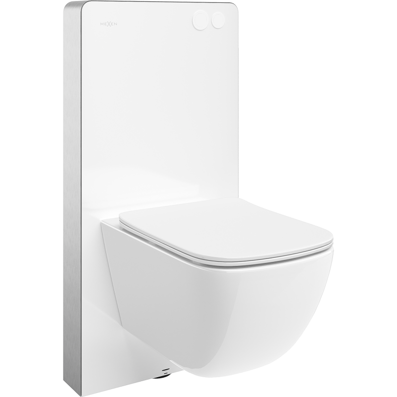 Mexen Timo Aufputz-WC-Set pneumatisches Gestell Tex Air G mit WC-Schüssel Tornado und Softclose-Sitz, weiß - 615030650200TA