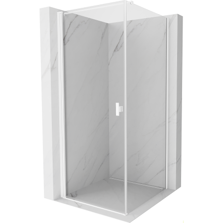 Mexen Mist-B Duschkabine zum Öffnen 70 x 70 cm, transparent, weiß - 8A2T-070-070-20-00