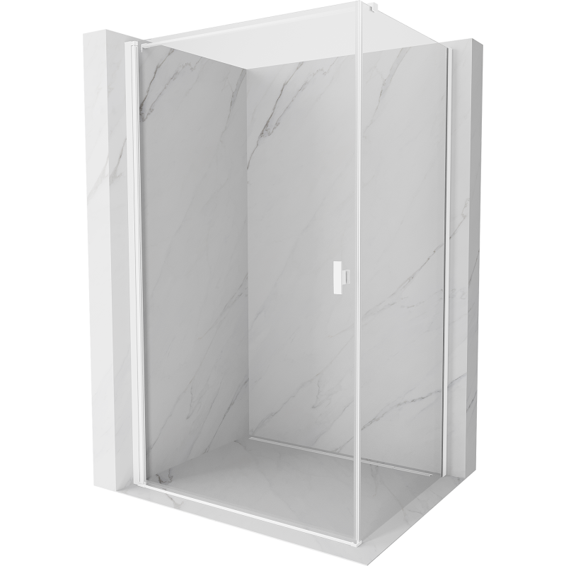 Mexen Mist-B Duschtür 100 x 75 cm, transparent, weiß - 8A2T-100-075-20-00