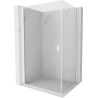 Mexen Mist-B Pendeltür-Duschkabine 75 x 80 cm, transparent, weiß - 8A2T-075-080-20-00