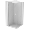 Mexen Mist-B Duschkabine schwenkbar 80 x 80 cm, transparent, weiß - 8A2T-080-080-20-00