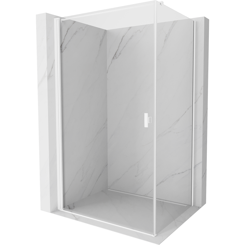 Mexen Mist-B Duschkabine Schwingtür 75 x 85 cm, transparent, weiß - 8A2T-075-085-20-00