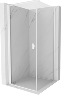 Mexen Mist-B Duschkabine Schwingtür 85 x 85 cm, transparent, weiß - 8A2T-085-085-20-00