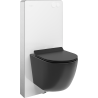 Mexen Lena Unterputz-WC-Set mit pneumatischer Tex Air G Betätigungsplatte und WC-Schüssel mit Softclose-Sitz, mattschwarz