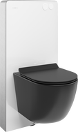 Mexen Lena Unterputz-WC-Set mit pneumatischer Tex Air G Betätigungsplatte und WC-Schüssel mit Softclose-Sitz, mattschwarz