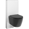 Mexen Carmen WC-Aufputzset pneumatischer Tex Air G Rahmen mit WC-Schüssel Tornado und Soft-Close-Sitz, schwarz matt