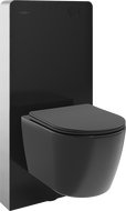 Mexen Carmen Aufputz-WC-Set mit pneumatischem Gestell Tex Air G, WC-Schüssel Tornado und Softclose-Sitz, Schwarz Matt