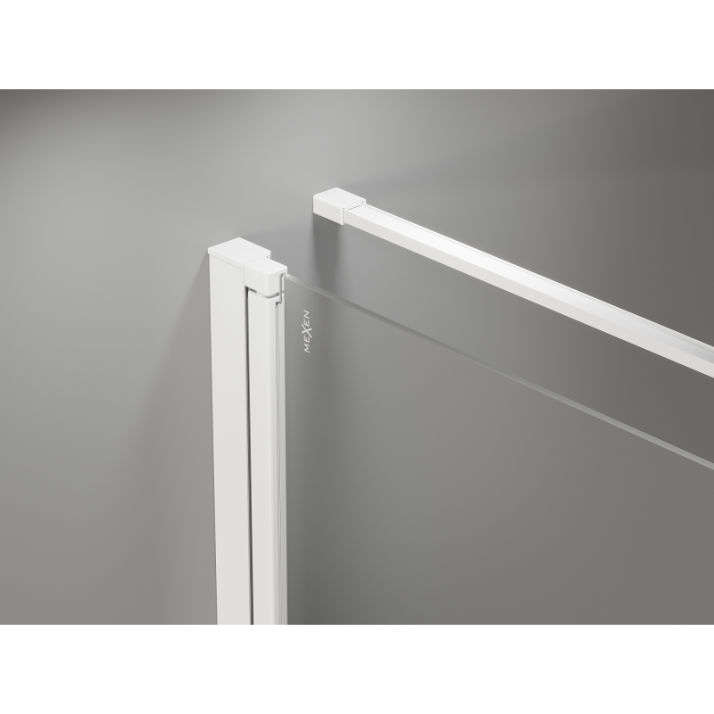Mexen Mist-B Duschkabine schwenkbar 95 x 120 cm, transparent, weiß - 8A2T-095-120-20-00