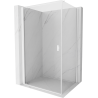 Mexen Mist-B Duschkabine schwenkbar 95 x 120 cm, transparent, weiß - 8A2T-095-120-20-00