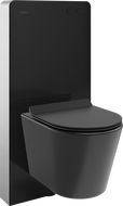 Mexen Rico Unterputz-WC-Set pneumatischer Rahmen Tex Air G mit WC-Schüssel und Soft-Close-Sitz, schwarzmatt - 615030720185A-70