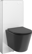 Mexen Rico Aufputz-WC-Set, pneumatisches Gestell Tex Air G mit WC-Schüssel und Soft-Close-Sitz, schwarz matt - 615030721085A-20