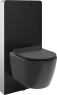 Mexen Carmen Unterputz-WC-Set mit pneumatischen Rahmen Tex Air G mit WC-Schüssel und Softclose-Sitz, schwarzmatt