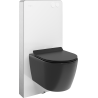 Mexen Carmen Aufputz-WC-Set mit pneumatischem Rahmen Tex Air G mit WC-Schüssel und Soft-Close-Sitz, schwarz matt