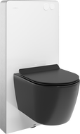 Mexen Carmen Aufputz-WC-Set mit pneumatischem Rahmen Tex Air G mit WC-Schüssel und Soft-Close-Sitz, schwarz matt