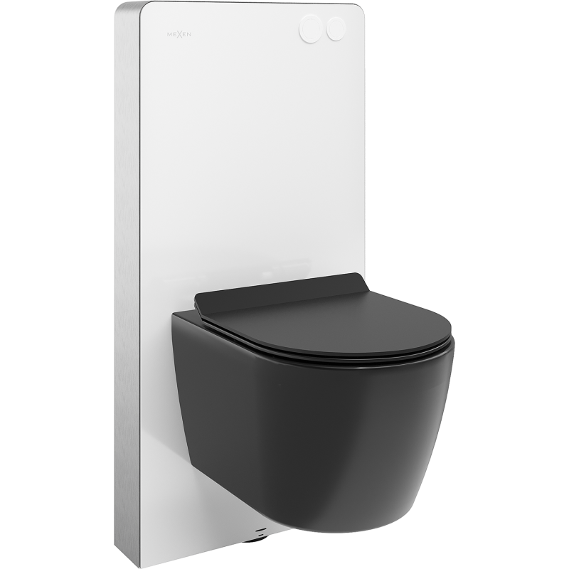 Mexen Carmen Unterputz-WC-Set pneumatische Tex Air G mit WC-Keramik Tornado und Softclose-Sitz, schwarz matt - 615030880185TA-20