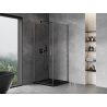 Mexen Mist-B schwenkbare Duschkabine 80 x 80 cm, transparent, gun gray gebürstet - 8A2T-080-080-66-00