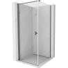Mexen Mist-B 90 x 90 cm Schwenkdusche Kabine, transparent, gebürstetes Gun Gray - 8A2T-090-090-66-00