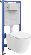 Mexen Rico Unterputz-WC-Set Tex Slim mit WC-Schüssel 2.0 Tornado und Soft-Close-Sitz, weiß - 61003072L4000T